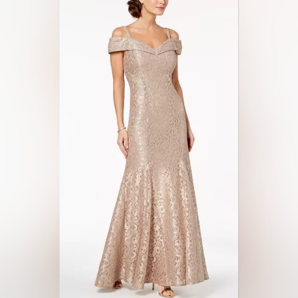 Dress - Off-the-shoulder Lace Gown